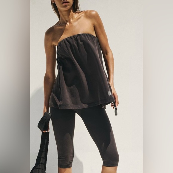 NWT Free People Movement S Hot Shot Tube Onesie in Black New Jumpsuit Romper - Picture 4 of 8